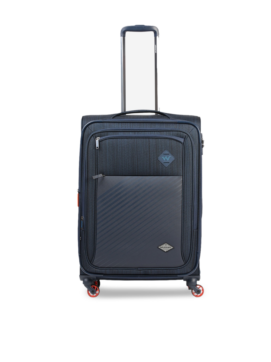 

Wildcraft Blue Solid Soft-Sided Medium Trolley Suitcase