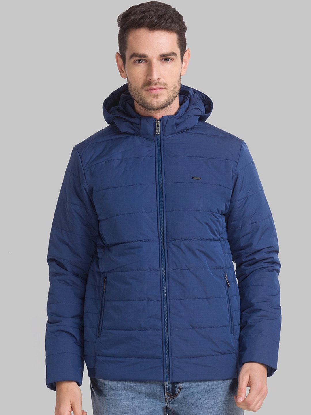 

Parx Men Blue Longline Puffer Jacket