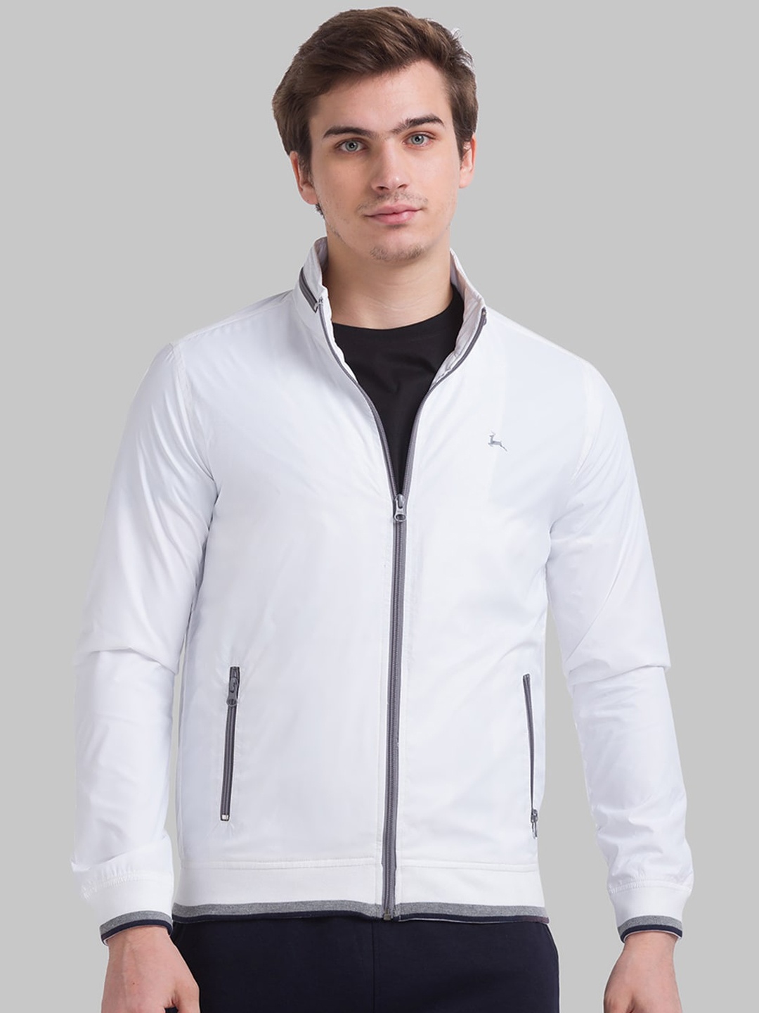 

Parx Men White Crop Sporty Jacket