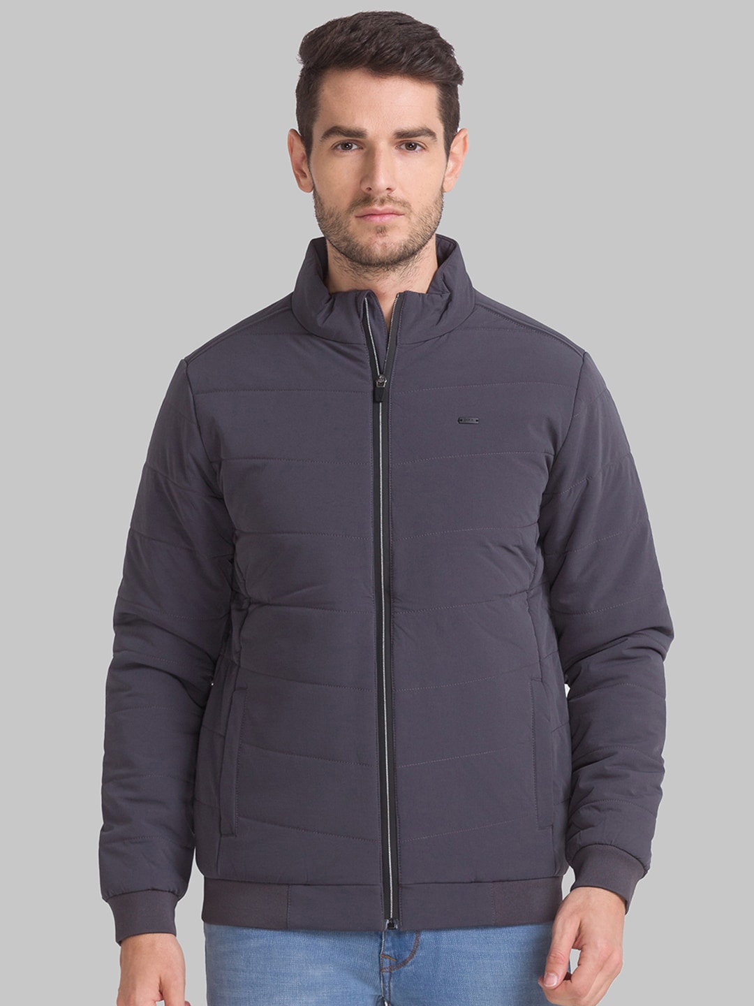 

Parx Men Grey Longline Padded Jacket