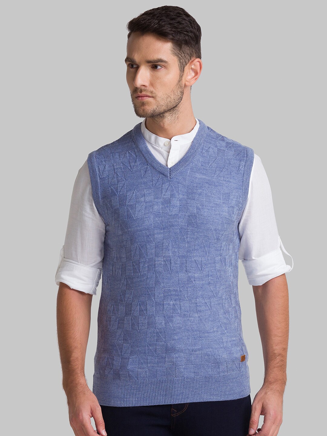 

Parx Men Blue Sweater Vest