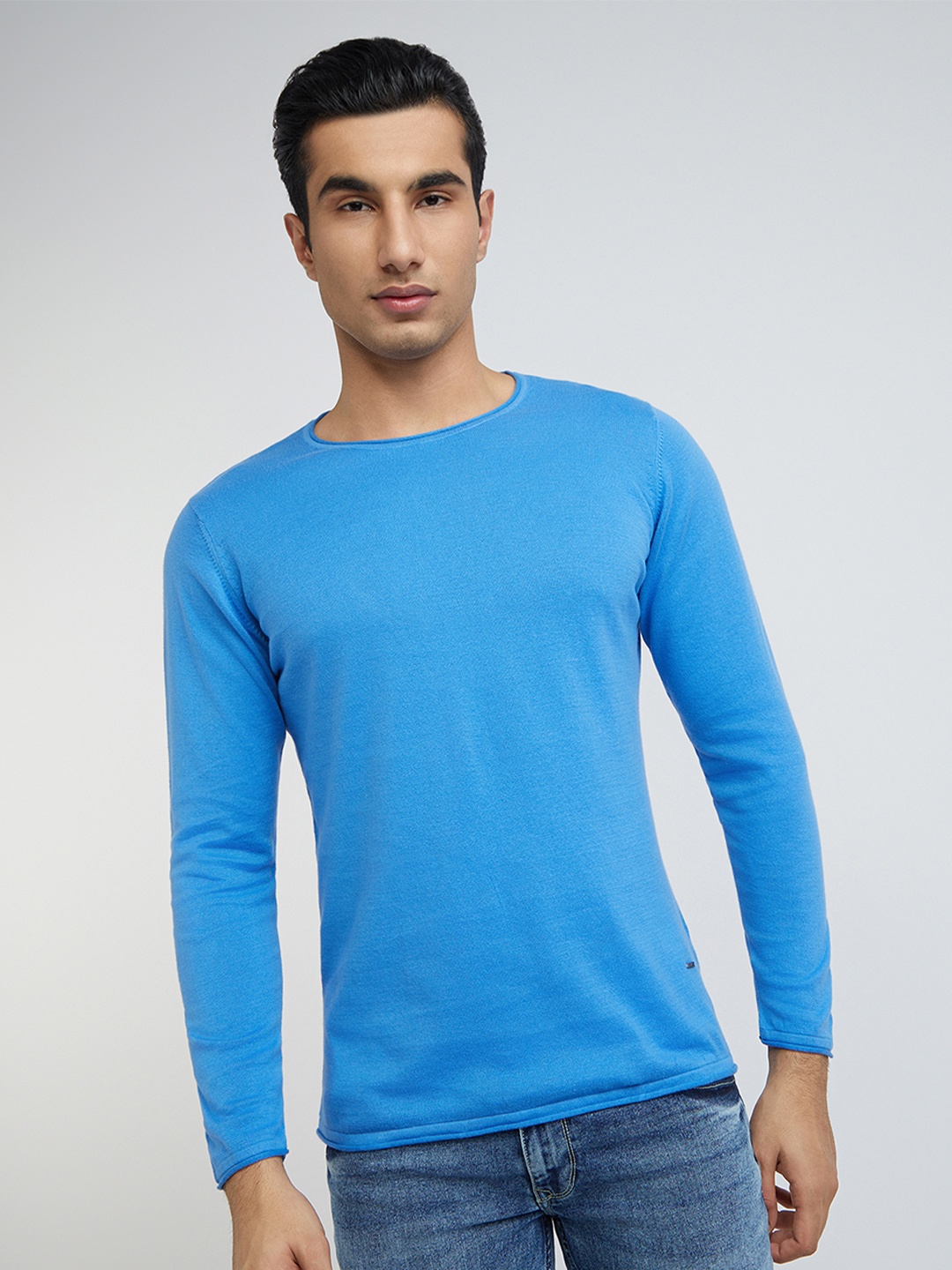 

Parx Men Blue Cotton Pullover