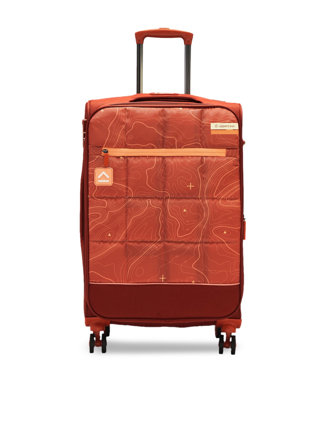 

uppercase Topo Printed Soft-Sided Sustainable Large Trolley Bag, Red
