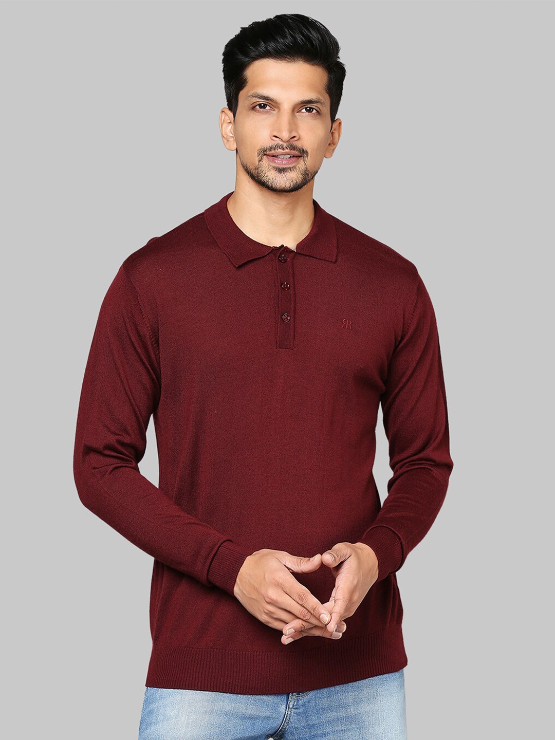 

Raymond Men Maroon Pullover
