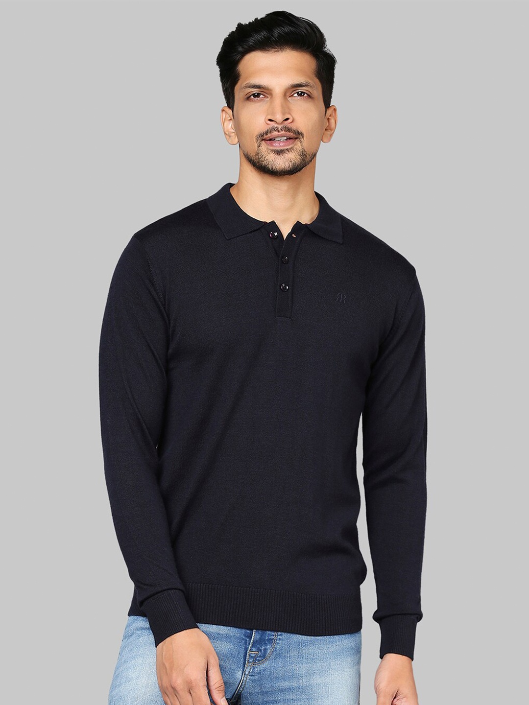 

Raymond Men Blue Woolen Pullover