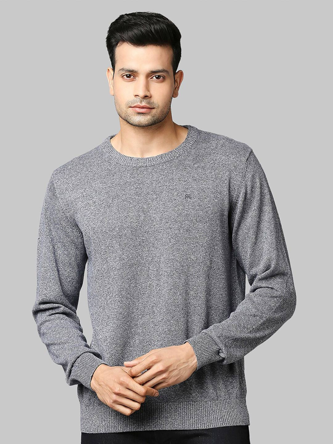 

Raymond Men Grey Melange Pullover