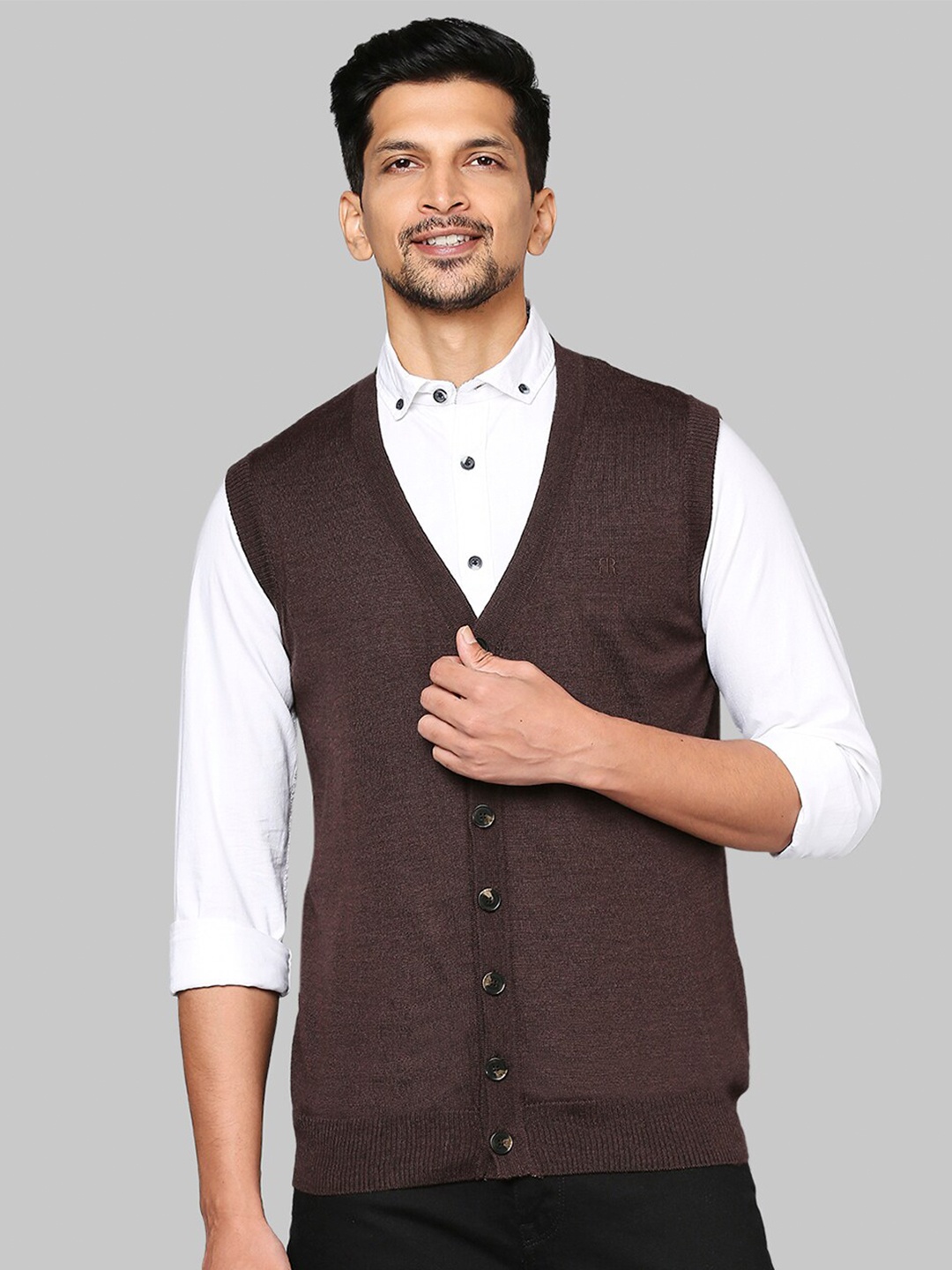 

Raymond Men Brown Sweater Vest