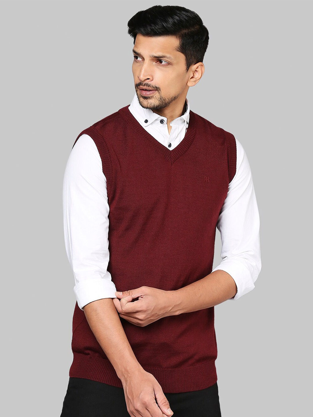 

Raymond Men Maroon Sweater Vest