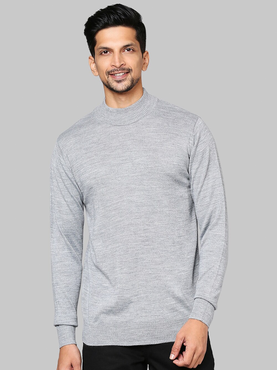 

Raymond Men Grey Solid Pullover