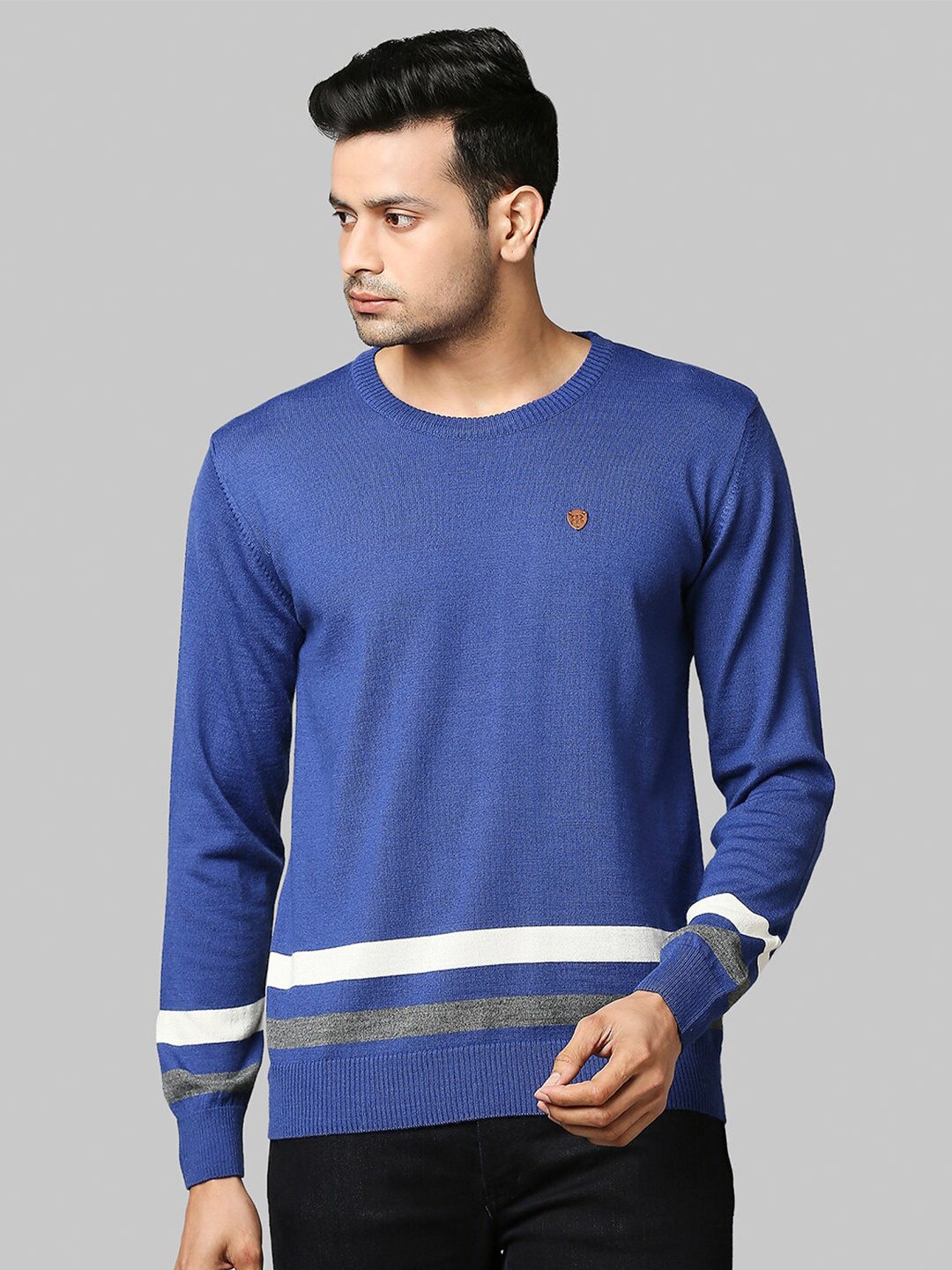 

Raymond Men Blue & White Pullover