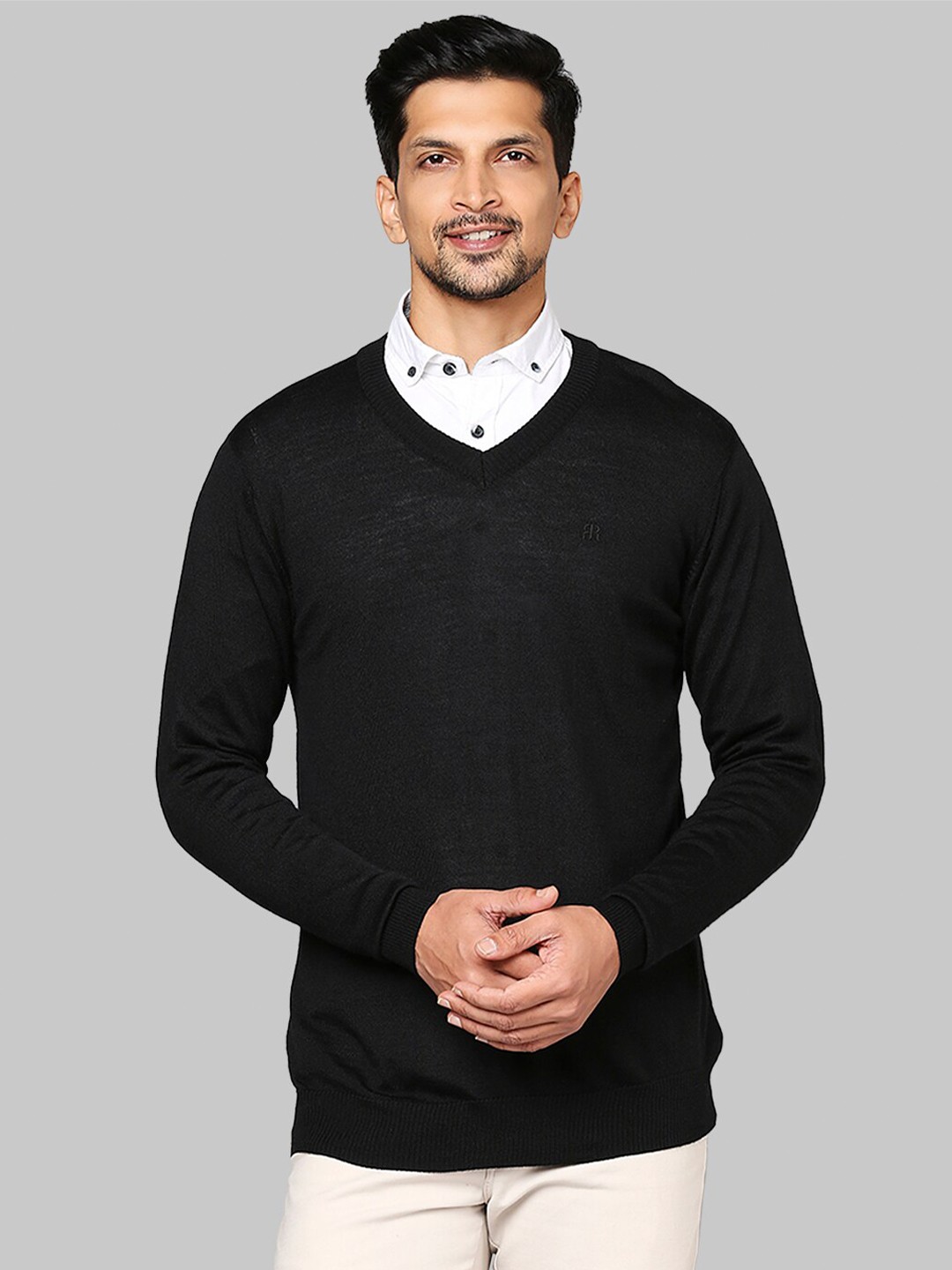 

Raymond Men Black Pullover Sweater