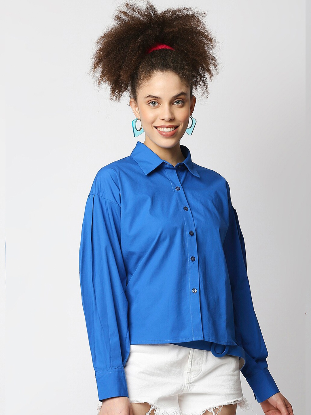 

Remanika Women Blue Custom Tailored Fit Casual Shirt