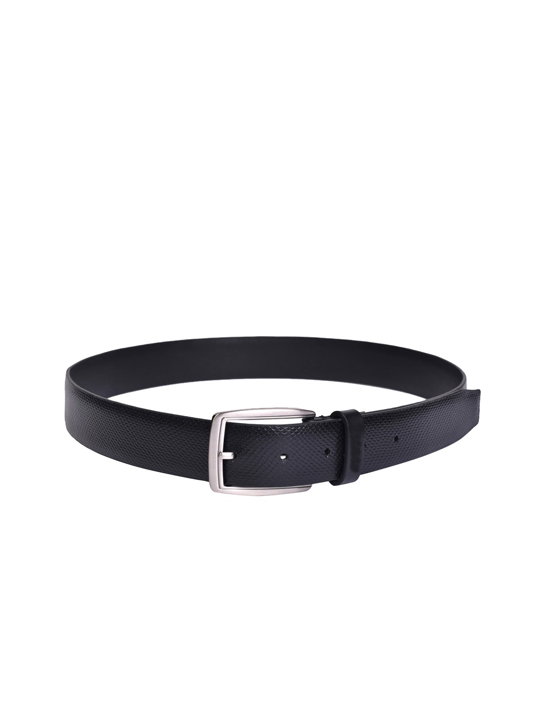 

Belwaba Men Textured Leather Formal Belt, Black