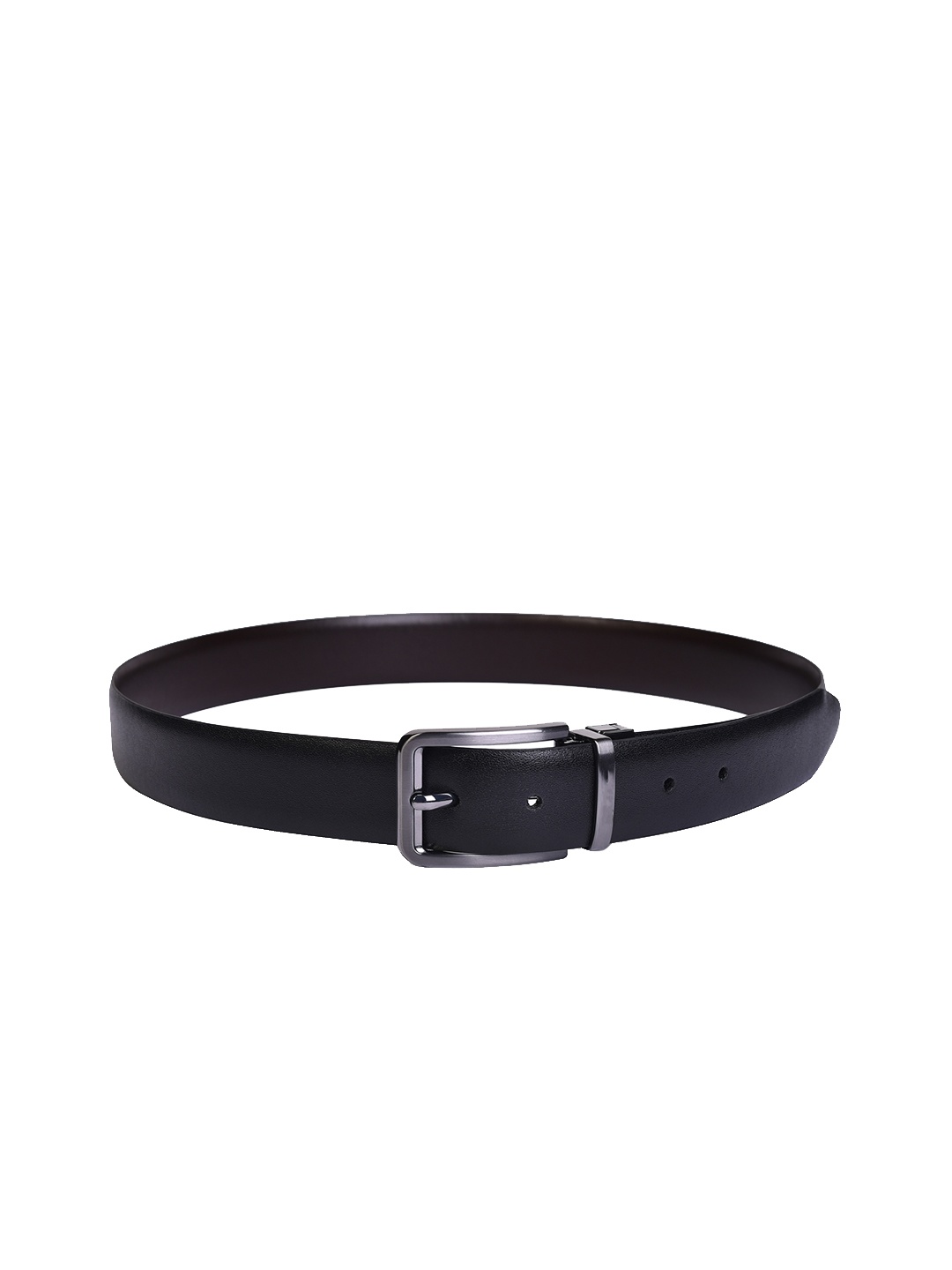 

Belwaba Men Black & Brown Leather Reversible Formal Belt