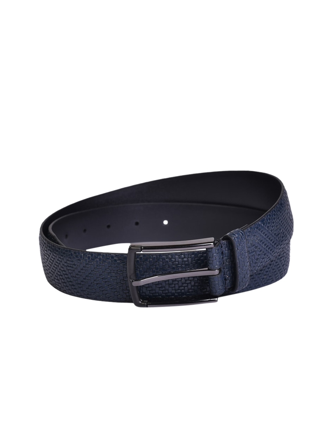 

Belwaba Men Textured Belts, Navy blue