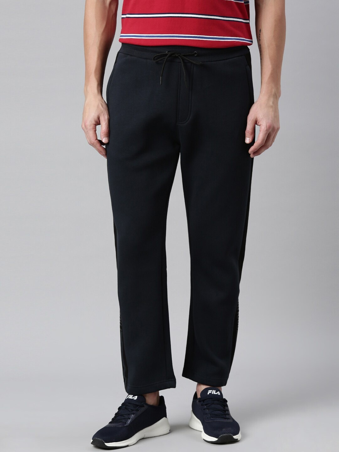 

Proline Active Men Black Solid Cotton Track Pant