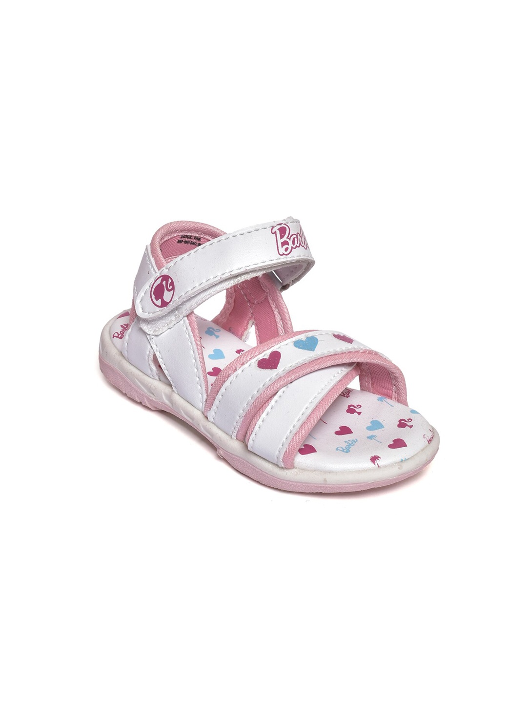 

toothless Girls Pink & White Barbie Printed Sports Sandals