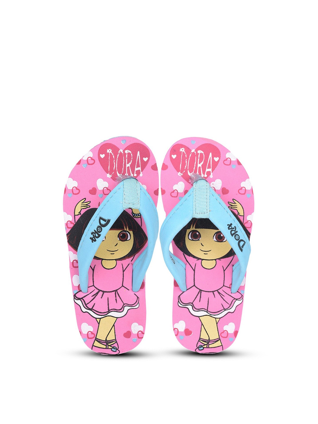 

toothless Girls Printed Rubber Thong Flip-Flops, Pink