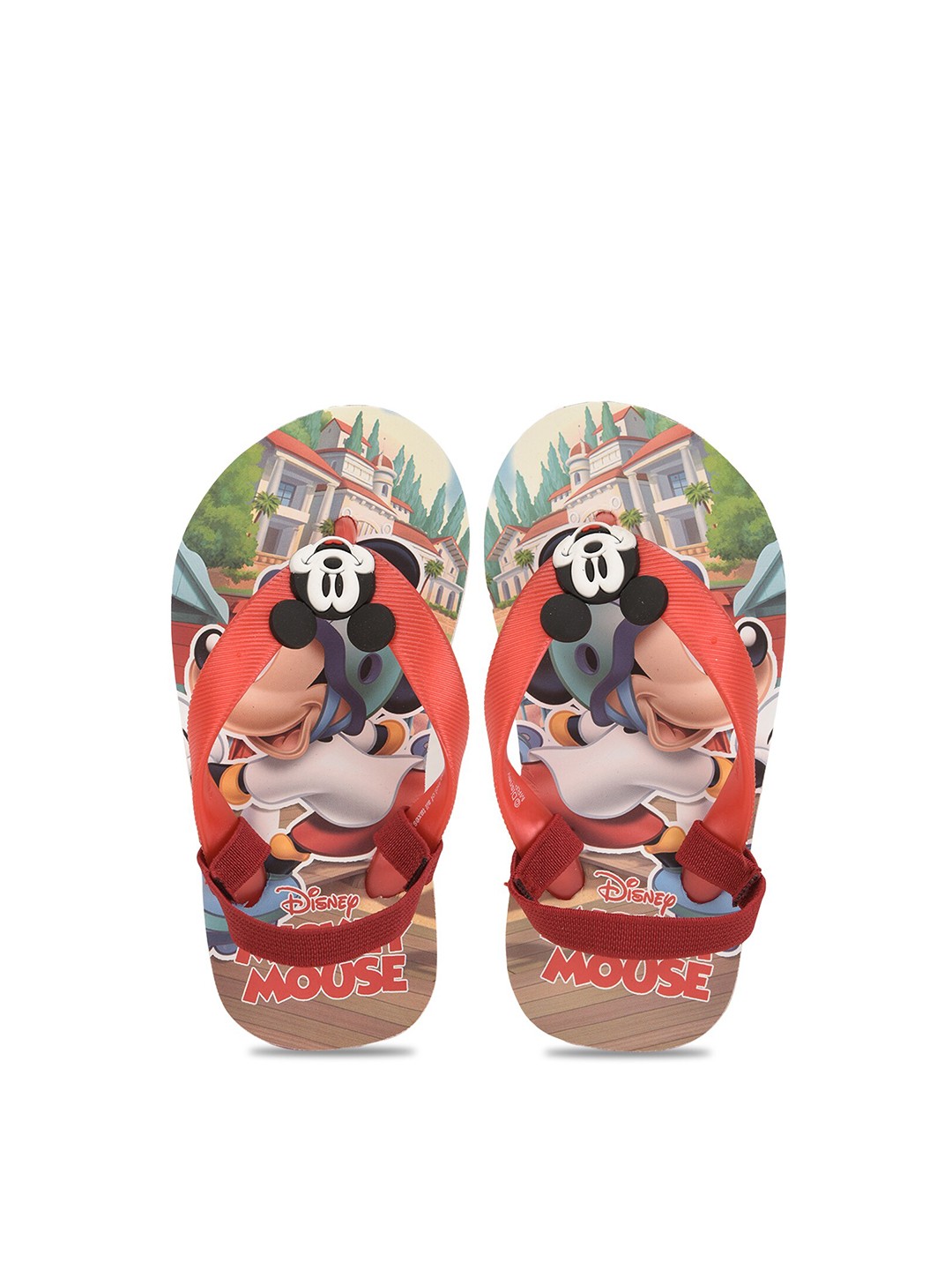 

toothless Boys Printed Rubber Thong Flip-Flops, Red
