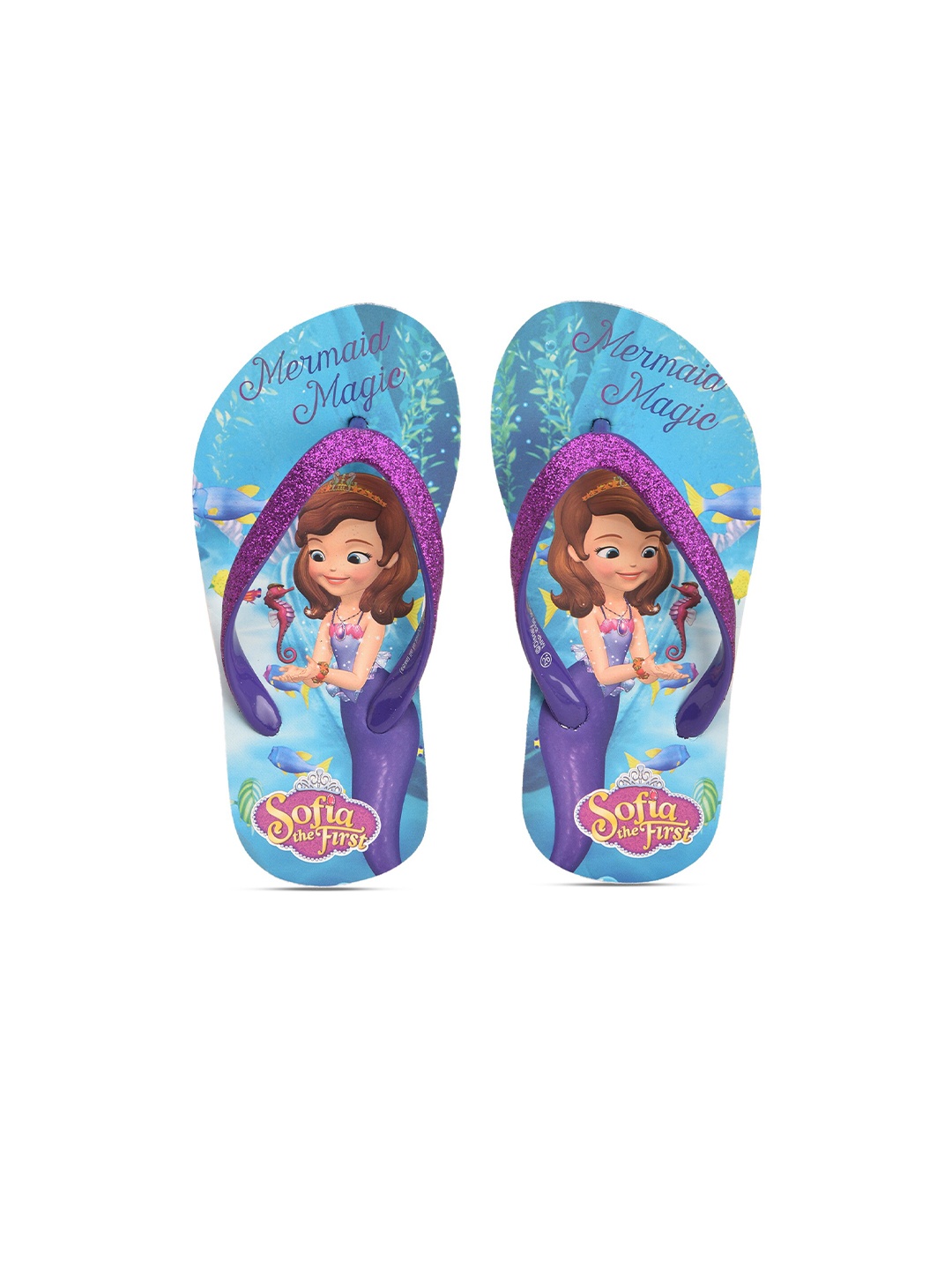 

toothless Girls Printed Rubber Thong Flip-Flops, Blue
