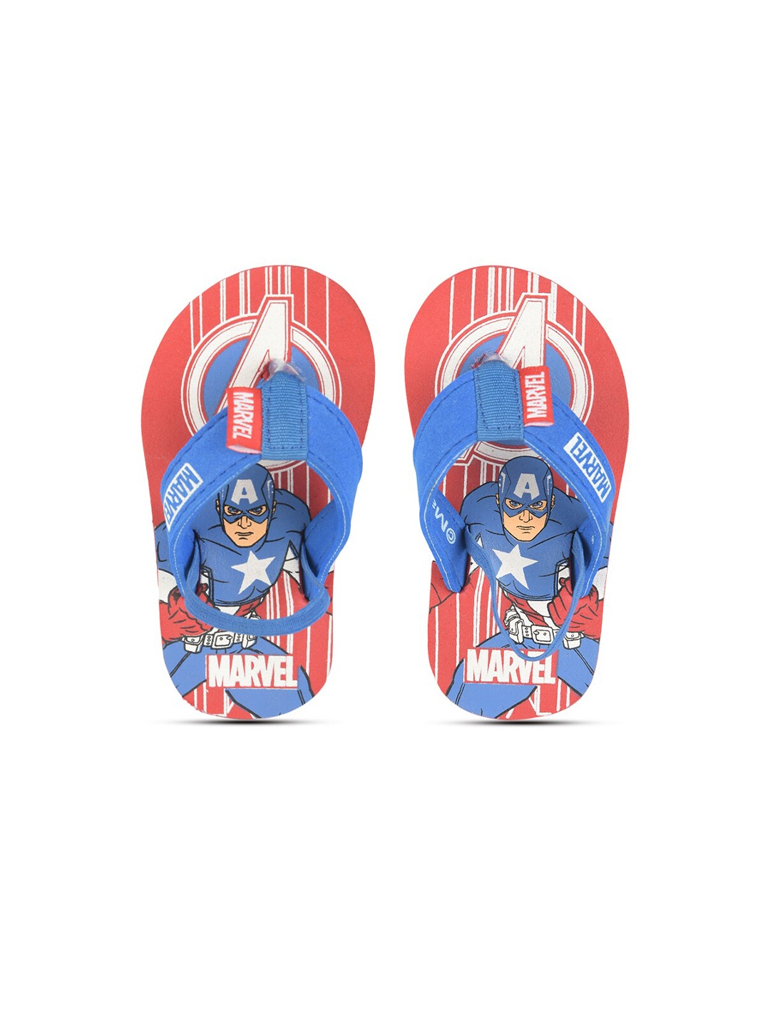 

toothless Boys Printed Rubber Thong Flip-Flops, Red