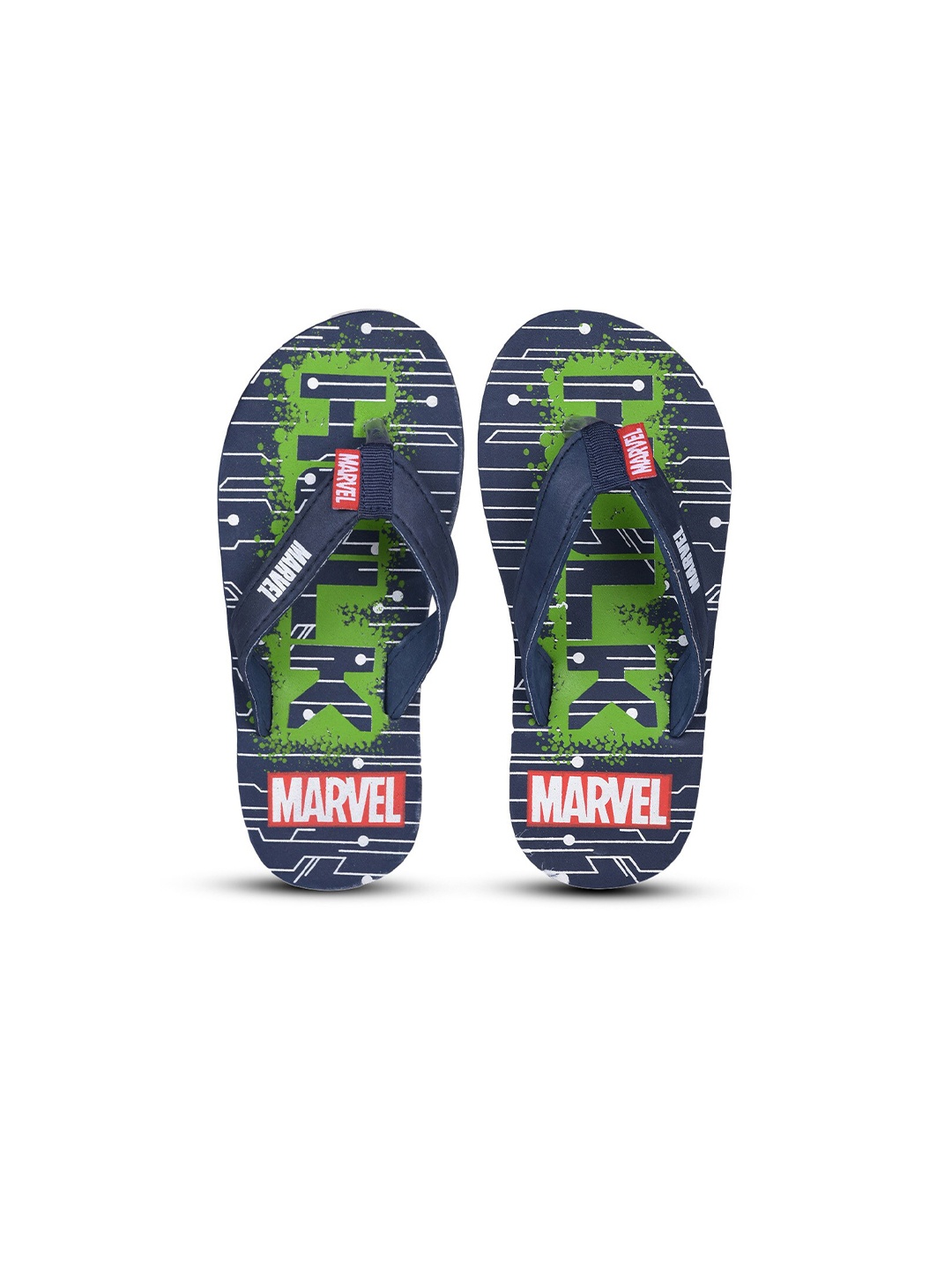 

toothless Boys Printed Rubber Thong Flip-Flops, Navy blue