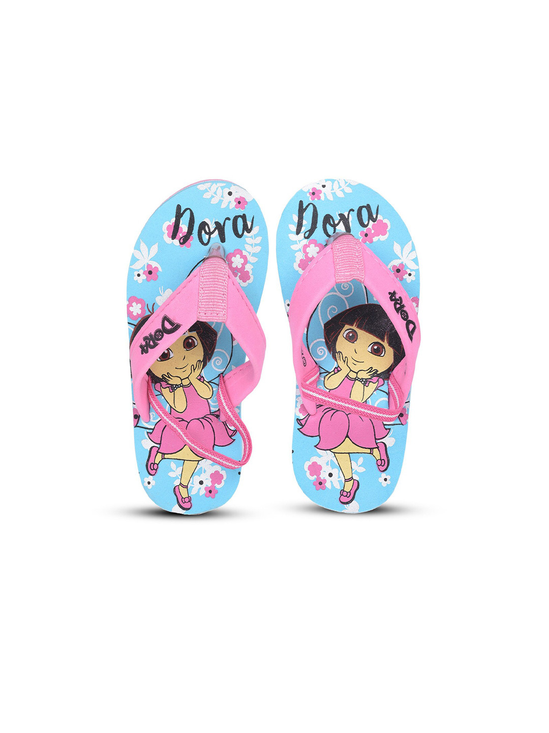 

toothless Girls Printed Rubber Thong Flip-Flops, Blue