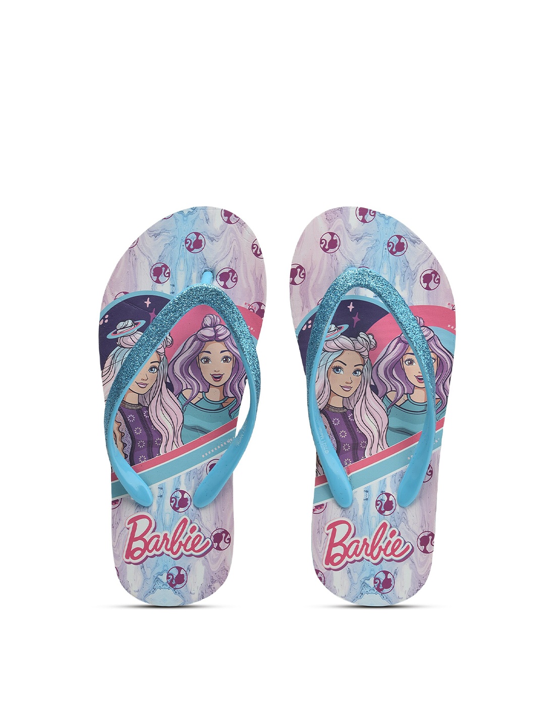 

toothless Girls Printed Rubber Thong Flip-Flops, Green