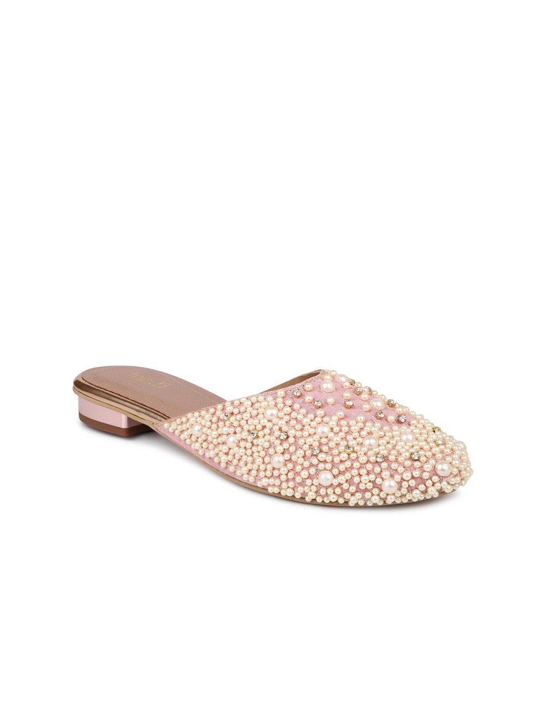 

Inc 5 Women Rose Gold-Toned Embellished Mules, Copper