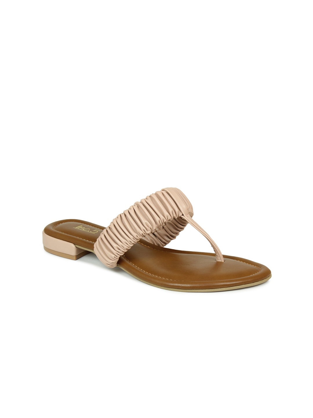 

Inc 5 Women Peach-Coloured T-Strap Flats with Tassels