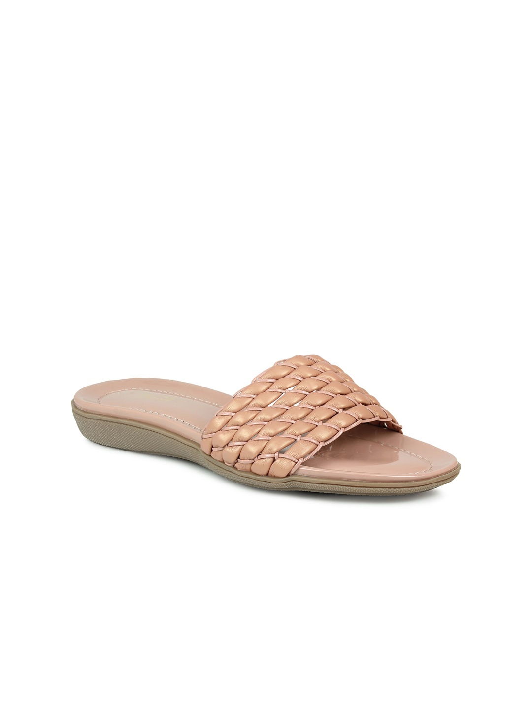 

Inc 5 Women Peach-Coloured Open Toe Flats with Laser Cuts