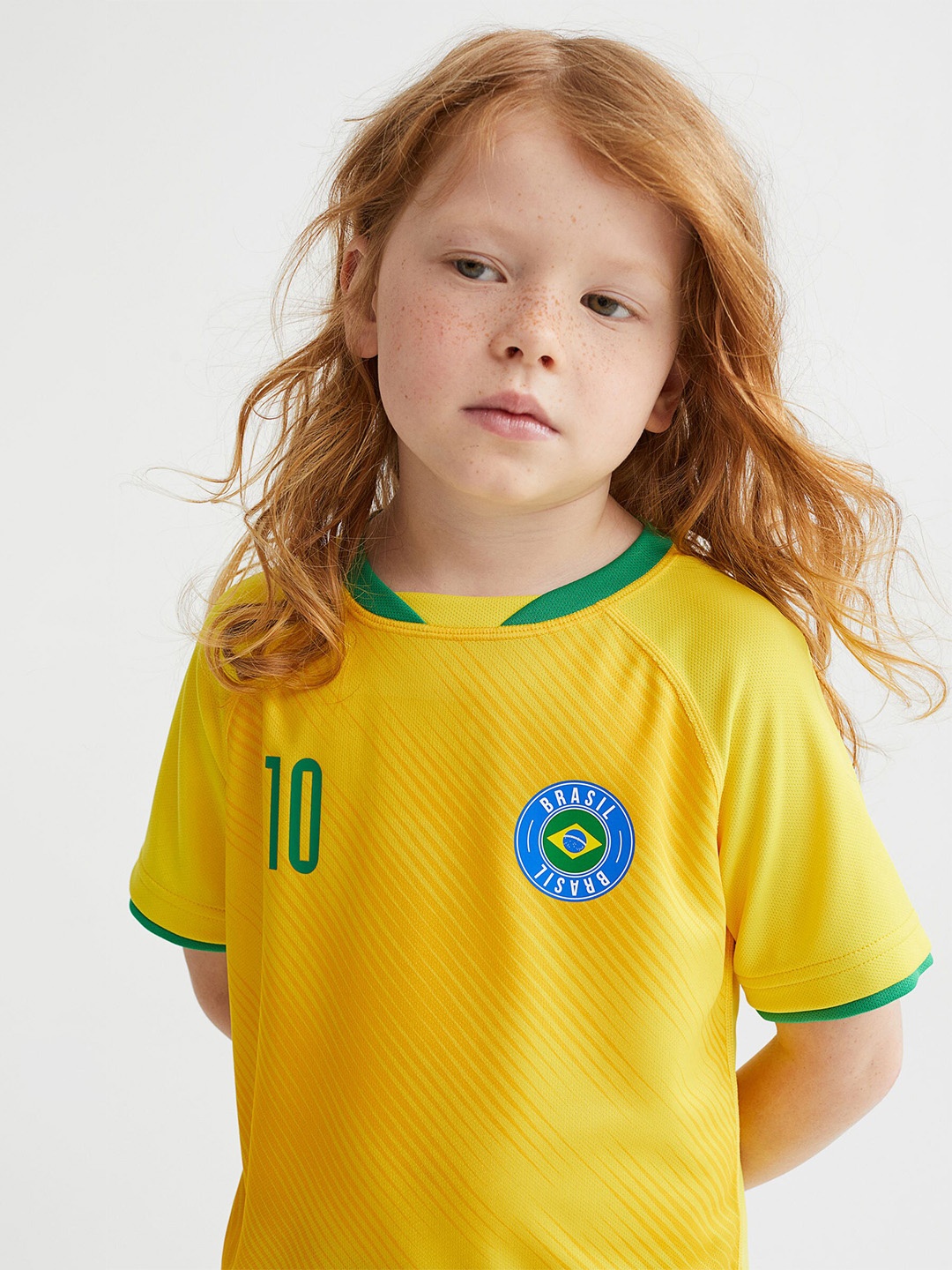 

H&M Girls Yellow Football Shirt
