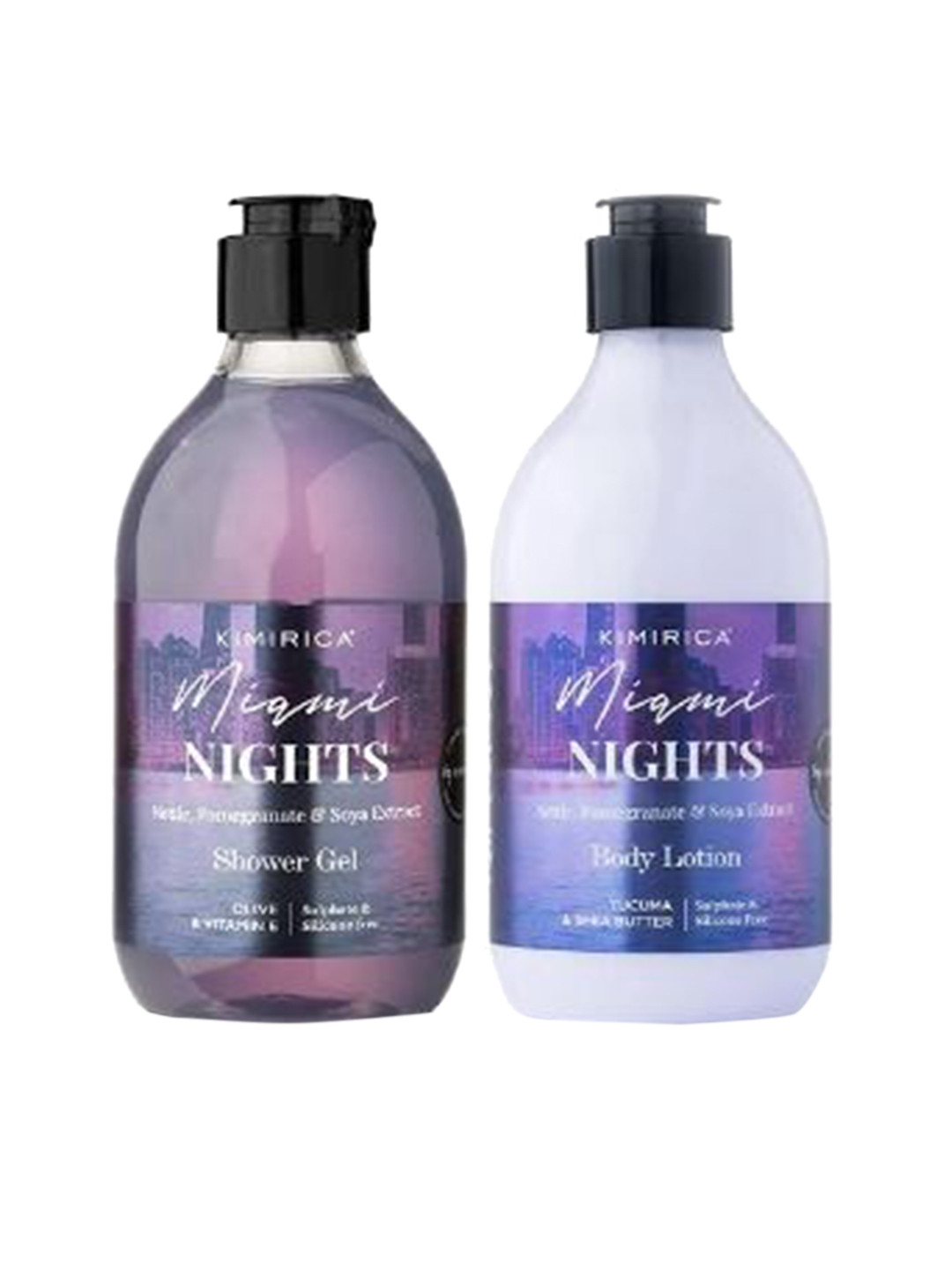

Kimirica Set Of 2 Miami Nights Shower Gel & Body Lotion, Lavender
