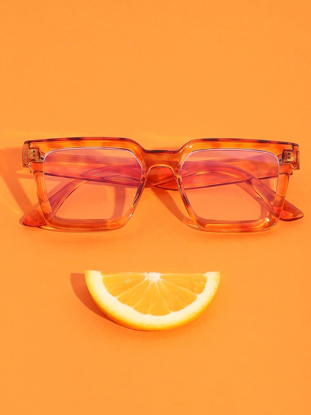 

HAUTE SAUCE by Campus Sutra Women Clear Lens & Brown Rectangle Sunglasses