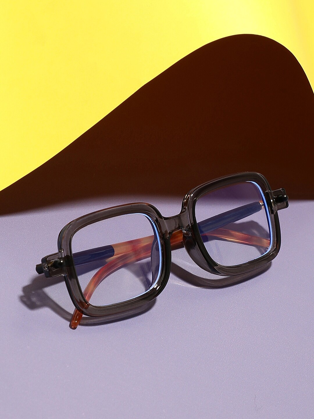 

HAUTE SAUCE by Campus Sutra Women Clear Lens & Black Rectangle Sunglasses with Polarised Lens