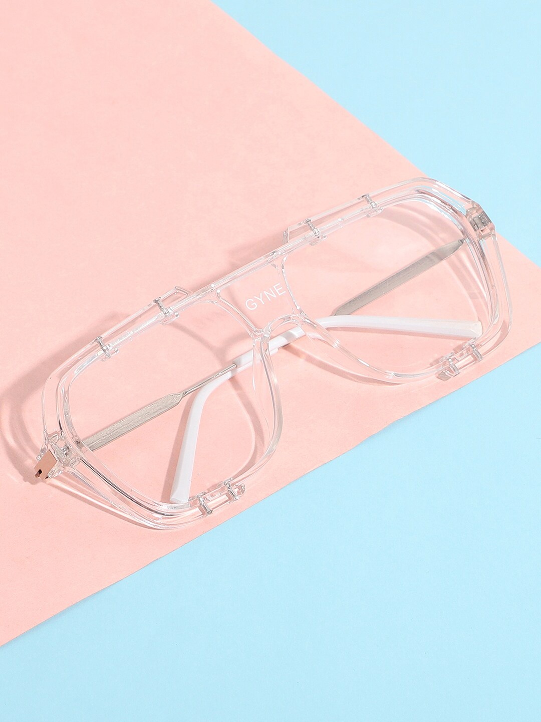 

HAUTE SAUCE by Campus Sutra Women Clear Lens Oversized Sunglasses, White
