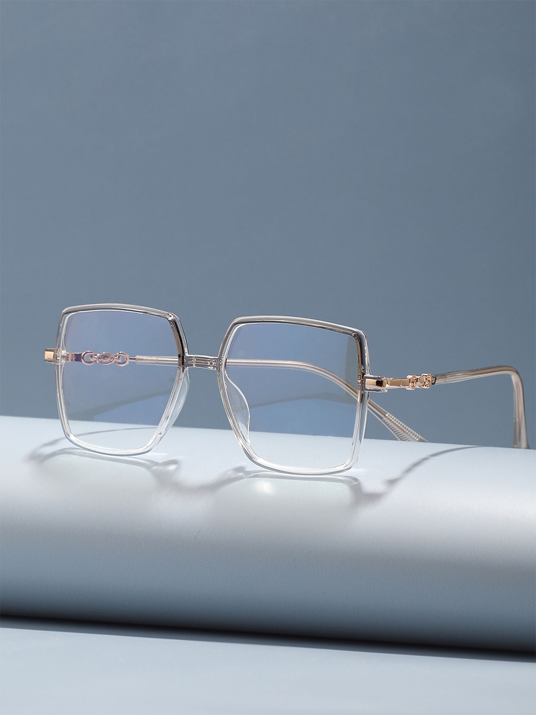 

HAUTE SAUCE by Campus Sutra Women Rectangle Sunglasses AW22_HSSG1352, Transparent