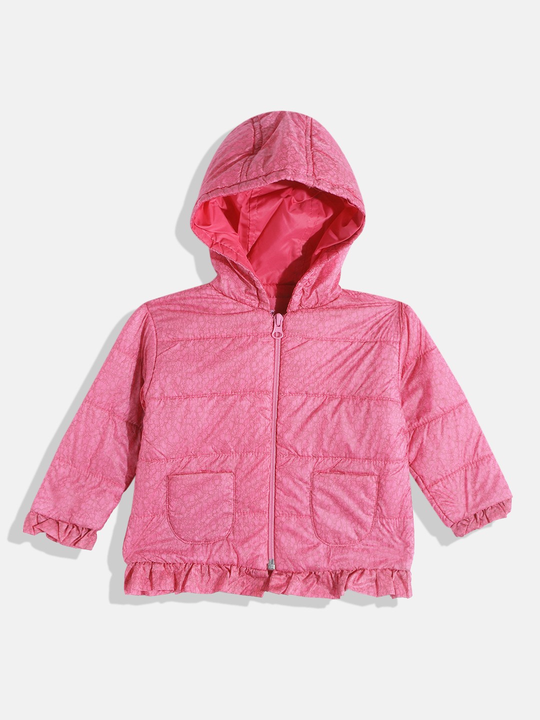 

Wingsfield Girls Pink Printed Padded Jacket