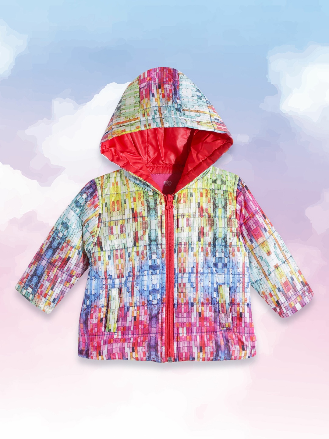 

Wingsfield Boys Green & Pink Printed Padded Jacket