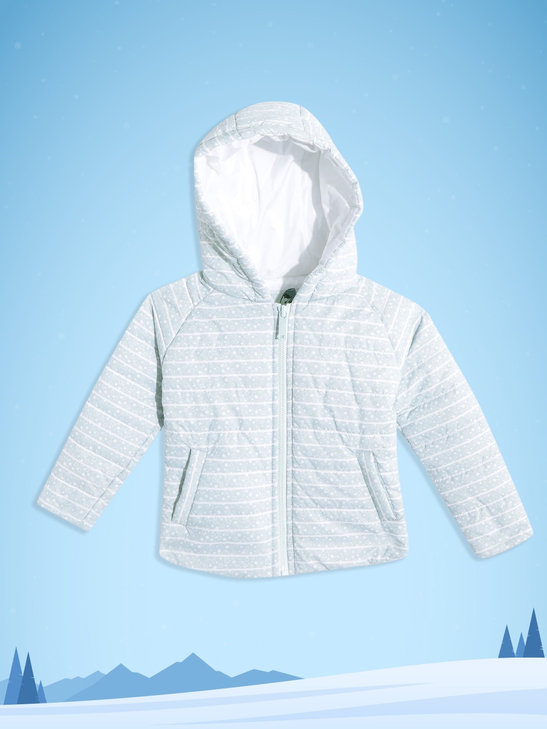 

Wingsfield Girls Blue Star Printed Padded Jacket
