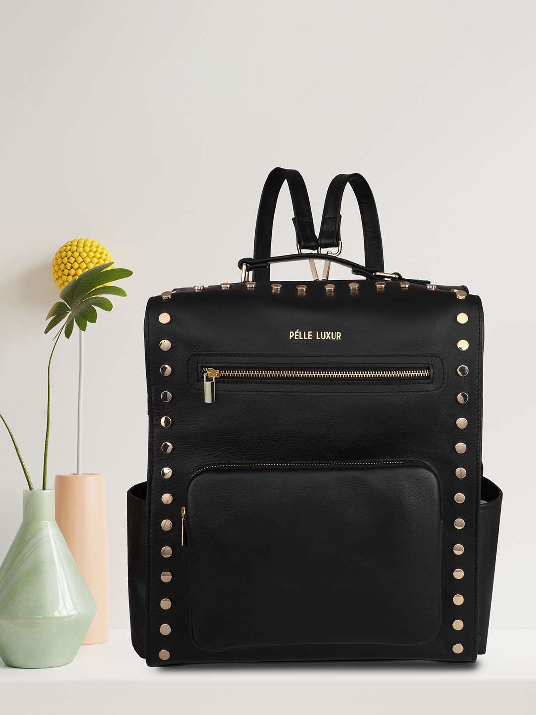 

PELLE LUXUR Women Black Backpacks