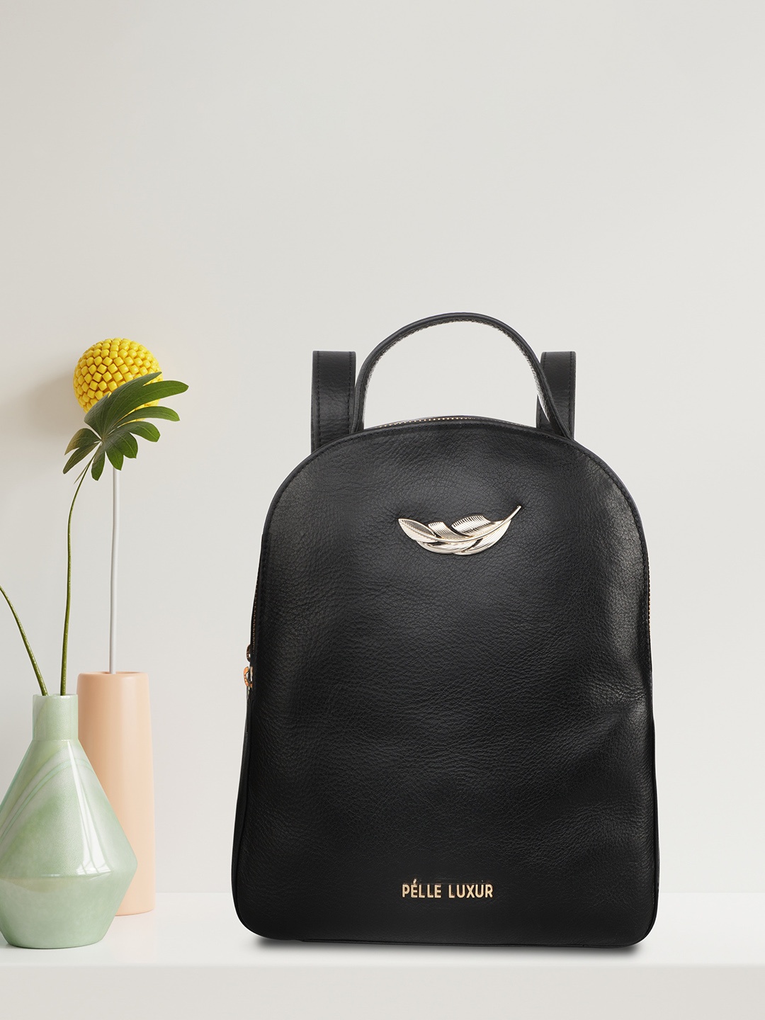 

PELLE LUXUR Women Black Backpacks