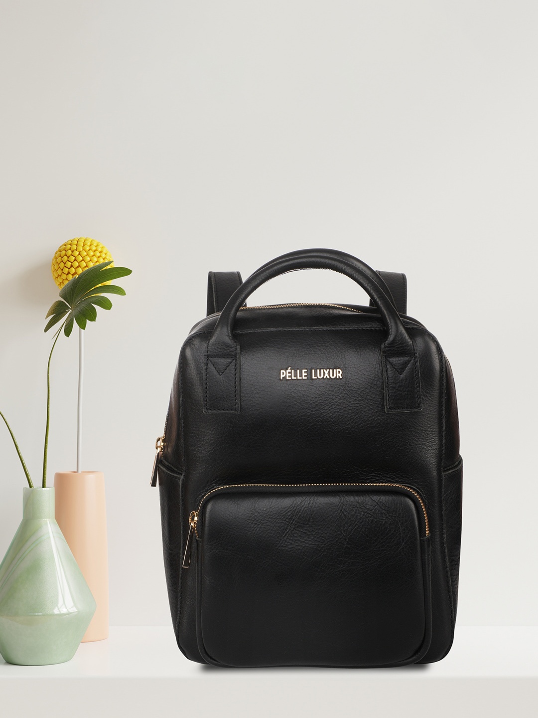 

PELLE LUXUR Women Black Backpacks