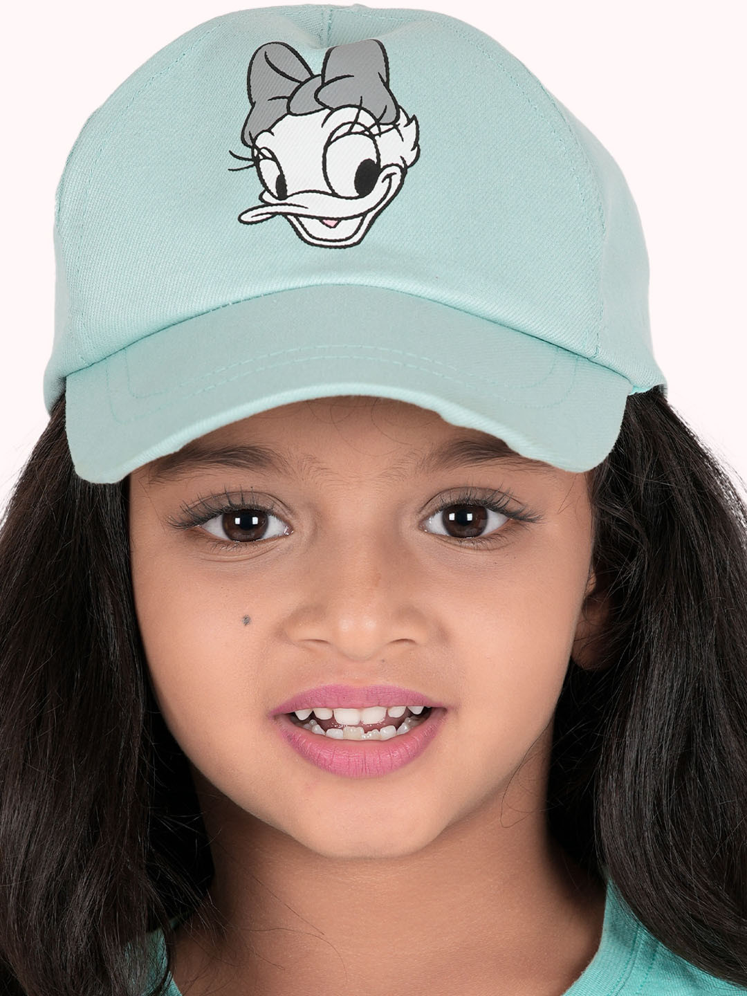 

Zalio Girls Blue & White Daisy Duck Printed Cotton Baseball Cap