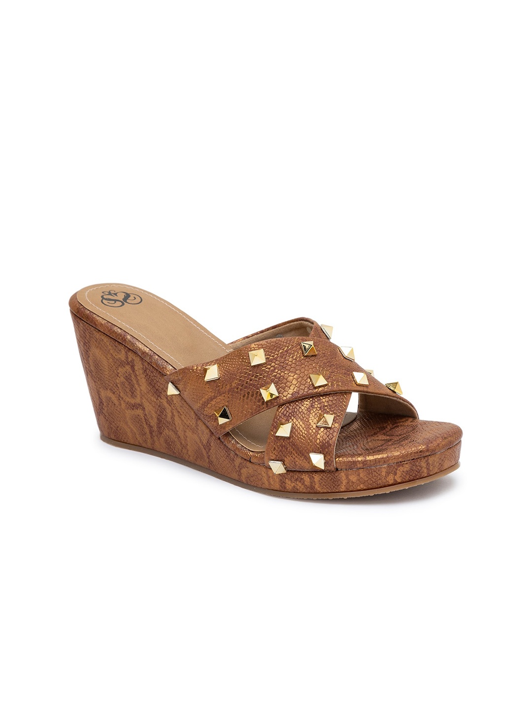 

Sole To Soul Bronze-Toned Wedge Sandals