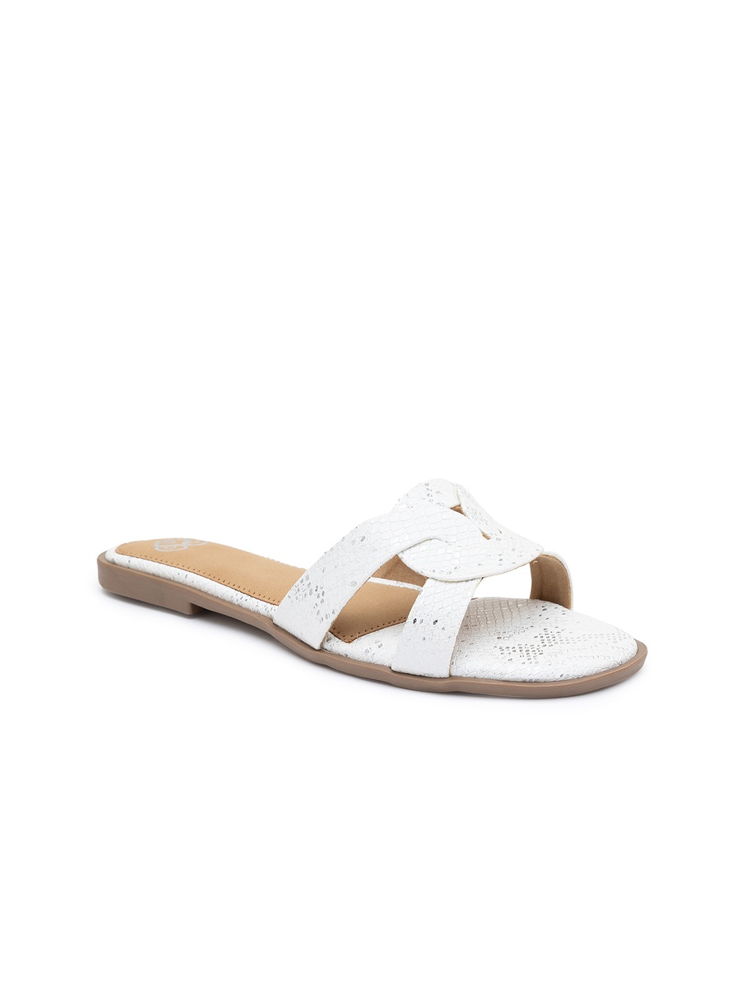 

Sole To Soul Women White Open Toe Flats