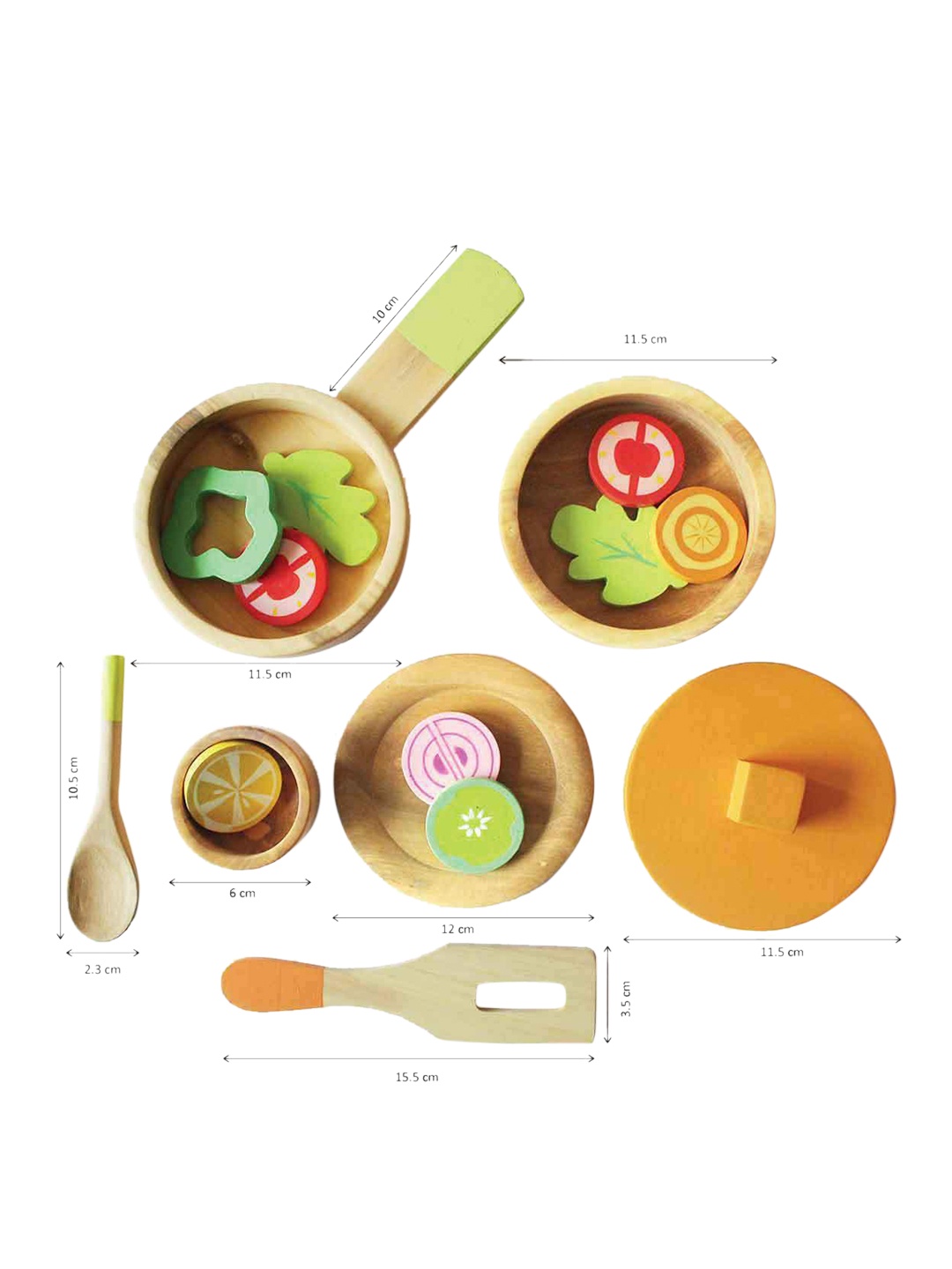 

shumee Kids Yellow Lil Chef's Wooden Cooking Set