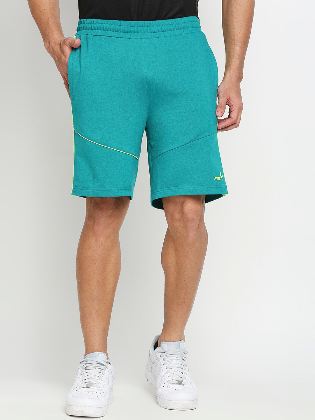

FiTZ Men Blue Slim Fit Running Sports Shorts with e-Dry Technology Technology