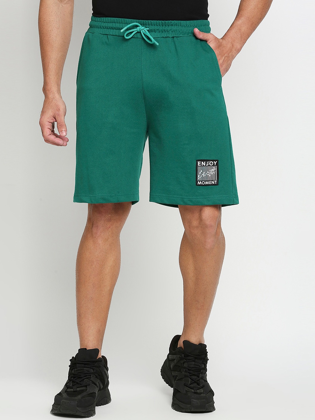

FiTZ Men Green Slim Fit Running e-Dry Technology Technology Shorts