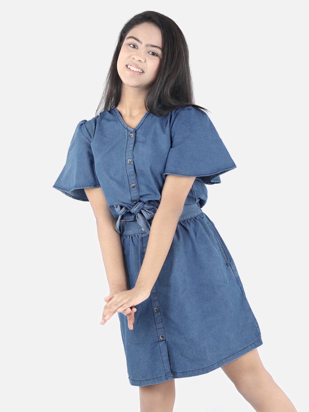 

StyleStone Blue Denim Shirt Dress